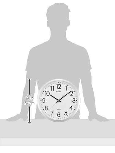 Amazon.com: Casio IQ-77-8JF Wall Clock, Silver, Diameter 13.8